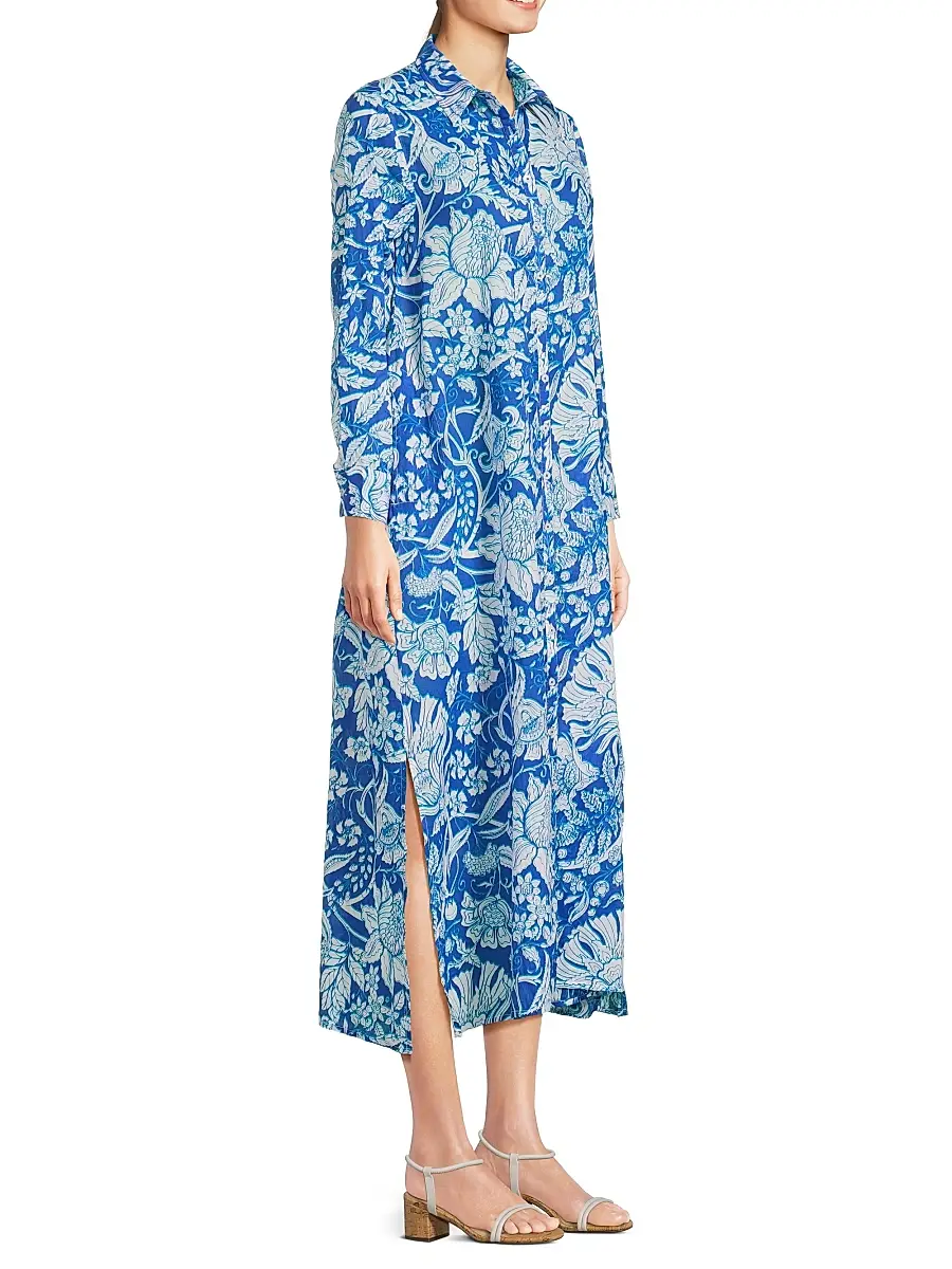 Ro's Garden Women's Farrah Printed Long Tunic-Style Dress | Thumbnail 4 Ro's Garden Women's Farrah Printed Long Tunic-Style Dress | Thumbnail 4