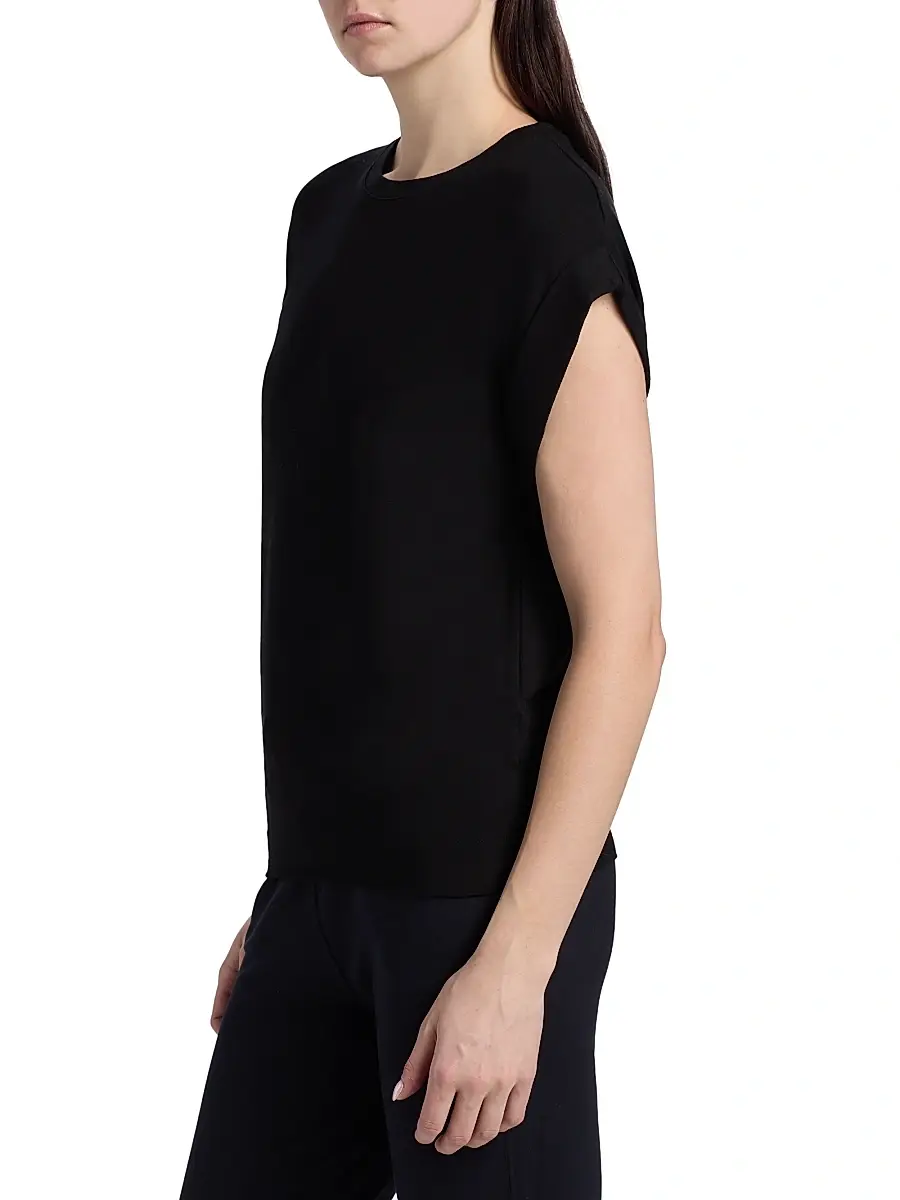 MAJESTIC FILATURES Women's French Terry Crewneck T-Shirt | Thumbnail 4 MAJESTIC FILATURES Women's French Terry Crewneck T-Shirt | Thumbnail 4