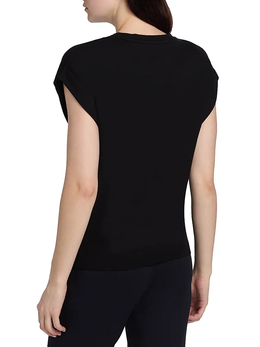 MAJESTIC FILATURES Women's French Terry Crewneck T-Shirt | Thumbnail 5 MAJESTIC FILATURES Women's French Terry Crewneck T-Shirt | Thumbnail 5