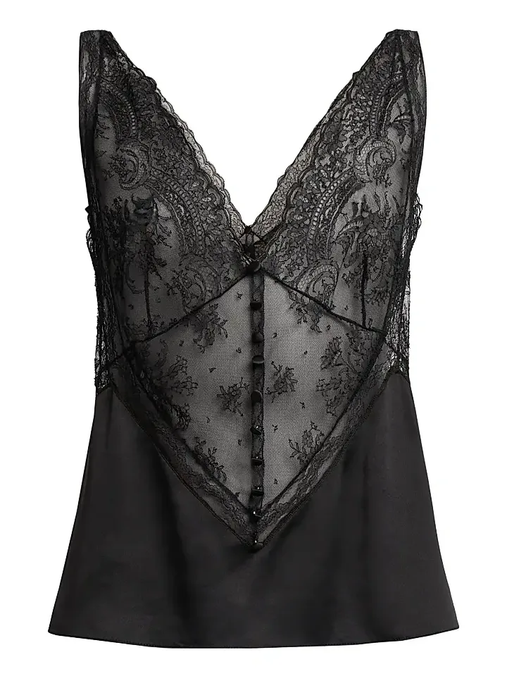 Dolce & Gabbana Women's Lace V-Neck Tank