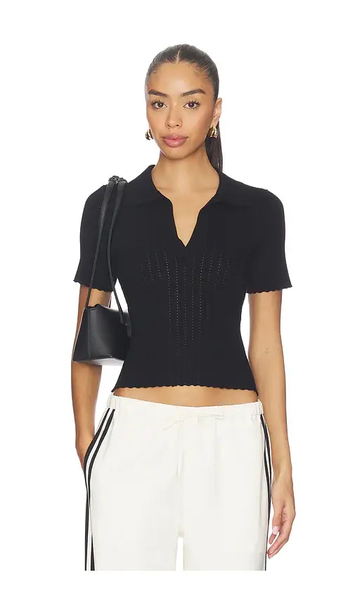 Joe's Jeans The Jess Pointelle Polo Shirt