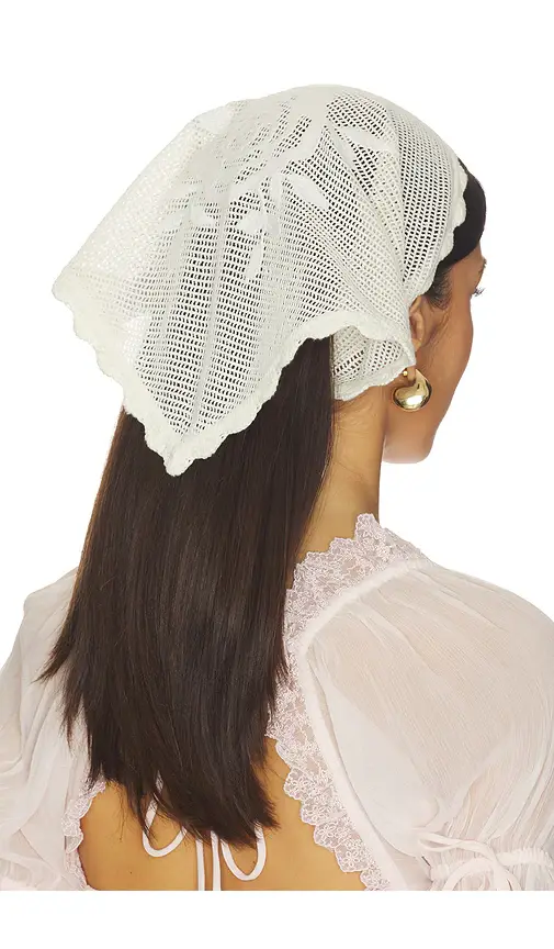 For Love & Lemons Rose Crochet Headscarf