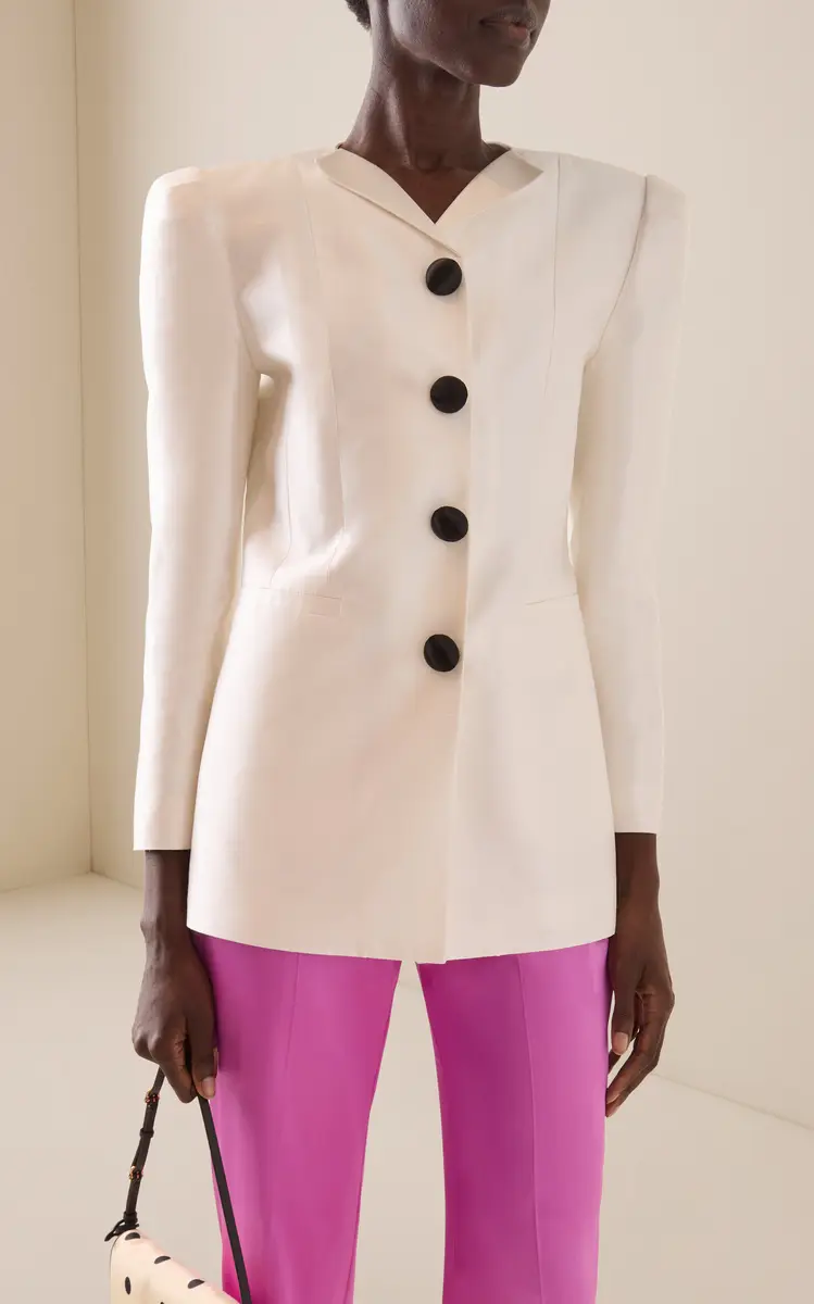Valentino Garavani Tailored Elegant Silk Blazer | Thumbnail 2 Valentino Garavani Tailored Elegant Silk Blazer | Thumbnail 2