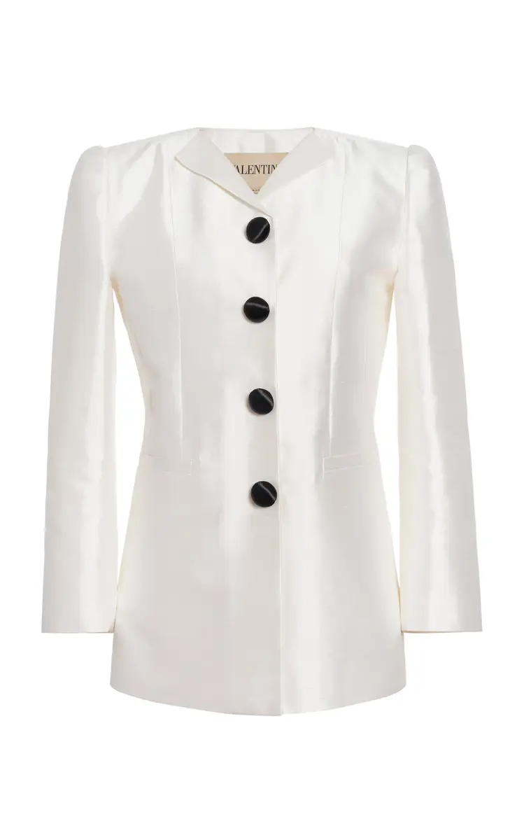 Valentino Garavani Tailored Elegant Silk Blazer | Thumbnail 6 Valentino Garavani Tailored Elegant Silk Blazer | Thumbnail 6