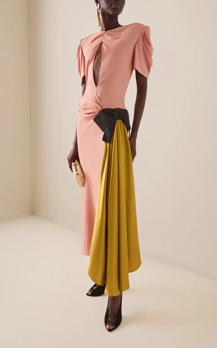 Valentino Garavani Drapes Sable Midi Dress | Thumbnail 2 Valentino Garavani Drapes Sable Midi Dress | Thumbnail 2
