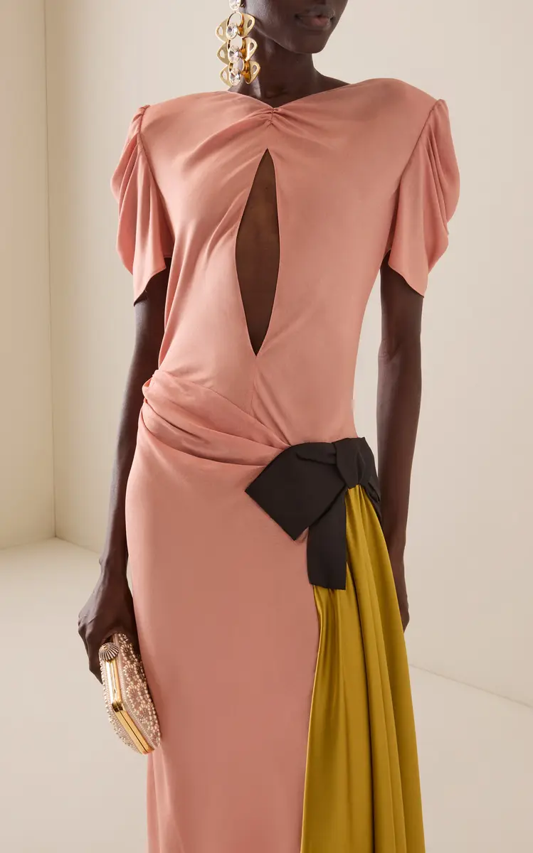 Valentino Garavani Drapes Sable Midi Dress | Thumbnail 3 Valentino Garavani Drapes Sable Midi Dress | Thumbnail 3