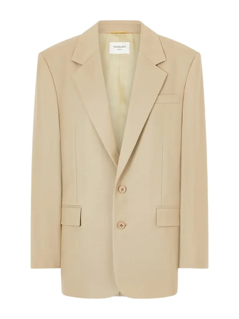 Saint Laurent Wool And Silk-blend Blazer | Image 1 Saint Laurent Wool And Silk-blend Blazer | Image 1