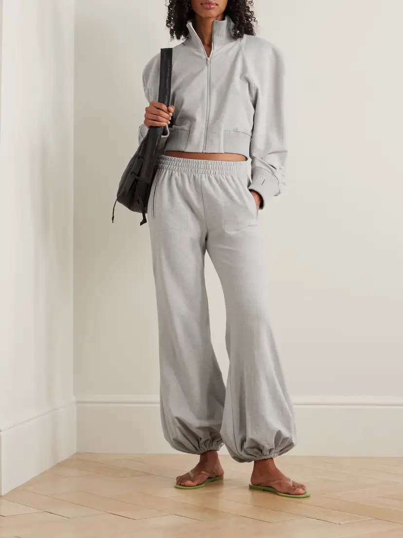 Norma Kamali Oversized Stretch-cotton Jersey Bomber Jacket | Thumbnail 2 Norma Kamali Oversized Stretch-cotton Jersey Bomber Jacket | Thumbnail 2