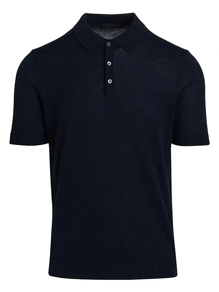 Men's COLLECTION Wool-Blend Jersey Polo Shirt Men's COLLECTION Wool-Blend Jersey Polo Shirt
