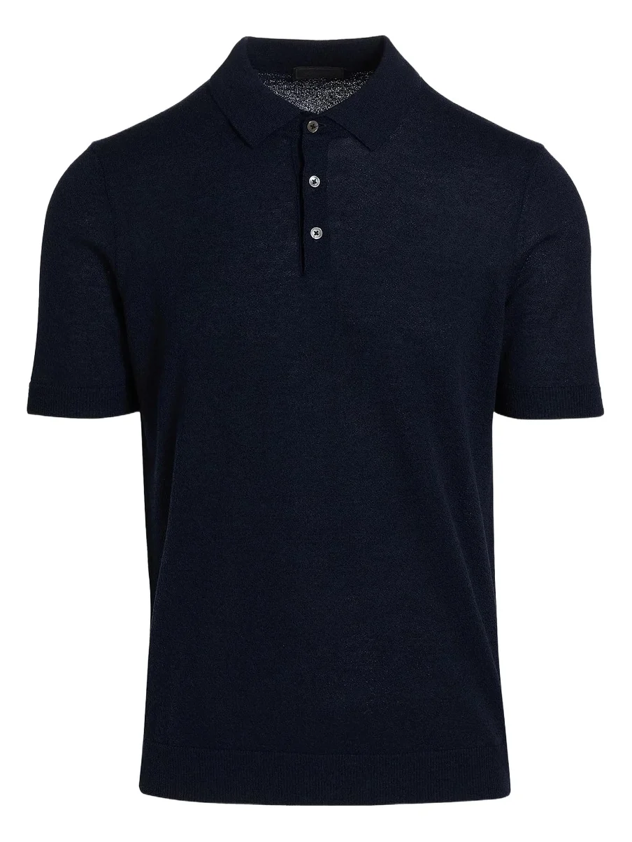 Men's COLLECTION Wool-Blend Jersey Polo Shirt Men's COLLECTION Wool-Blend Jersey Polo Shirt