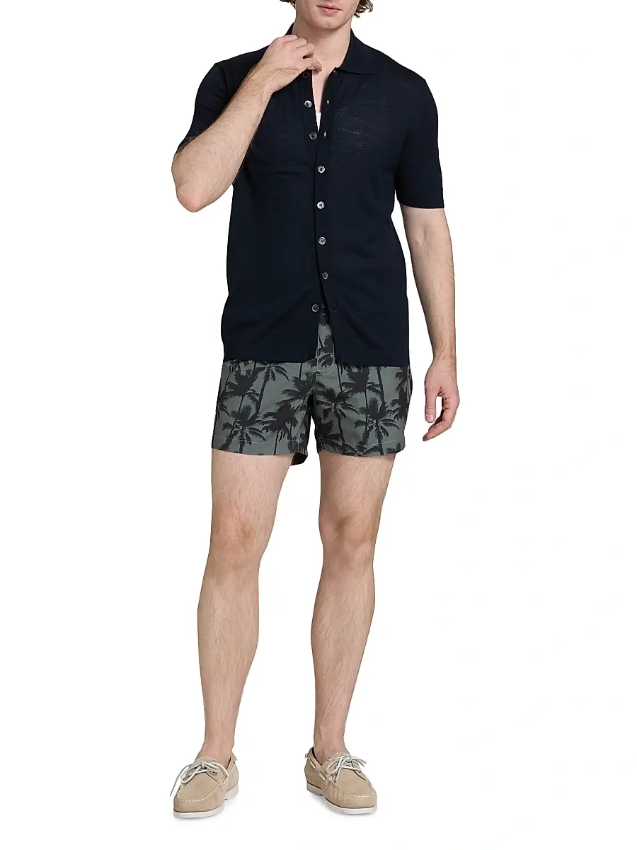 Saks Fifth Avenue Men's COLLECTION Knit Button-Front Shirt | Thumbnail 2 Saks Fifth Avenue Men's COLLECTION Knit Button-Front Shirt | Thumbnail 2