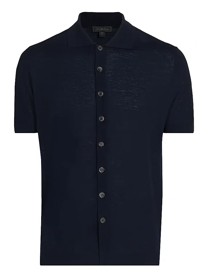 Men's COLLECTION Knit Button-Front Shirt Men's COLLECTION Knit Button-Front Shirt