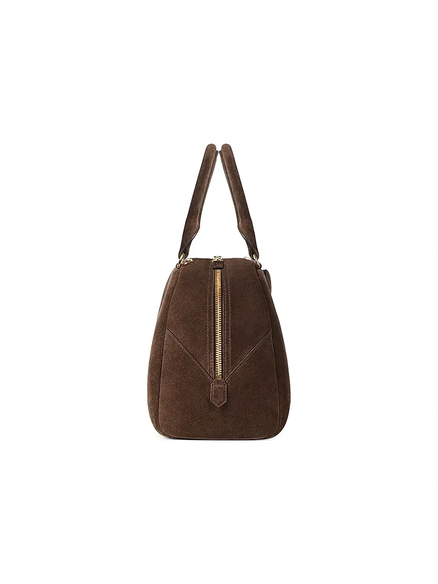 Givenchy Women's Antigona East-West Soft Top Handle Bag in Suede - Ebony Brown | Thumbnail 2 Givenchy Women's Antigona East-West Soft Top Handle Bag in Suede - Ebony Brown | Thumbnail 2