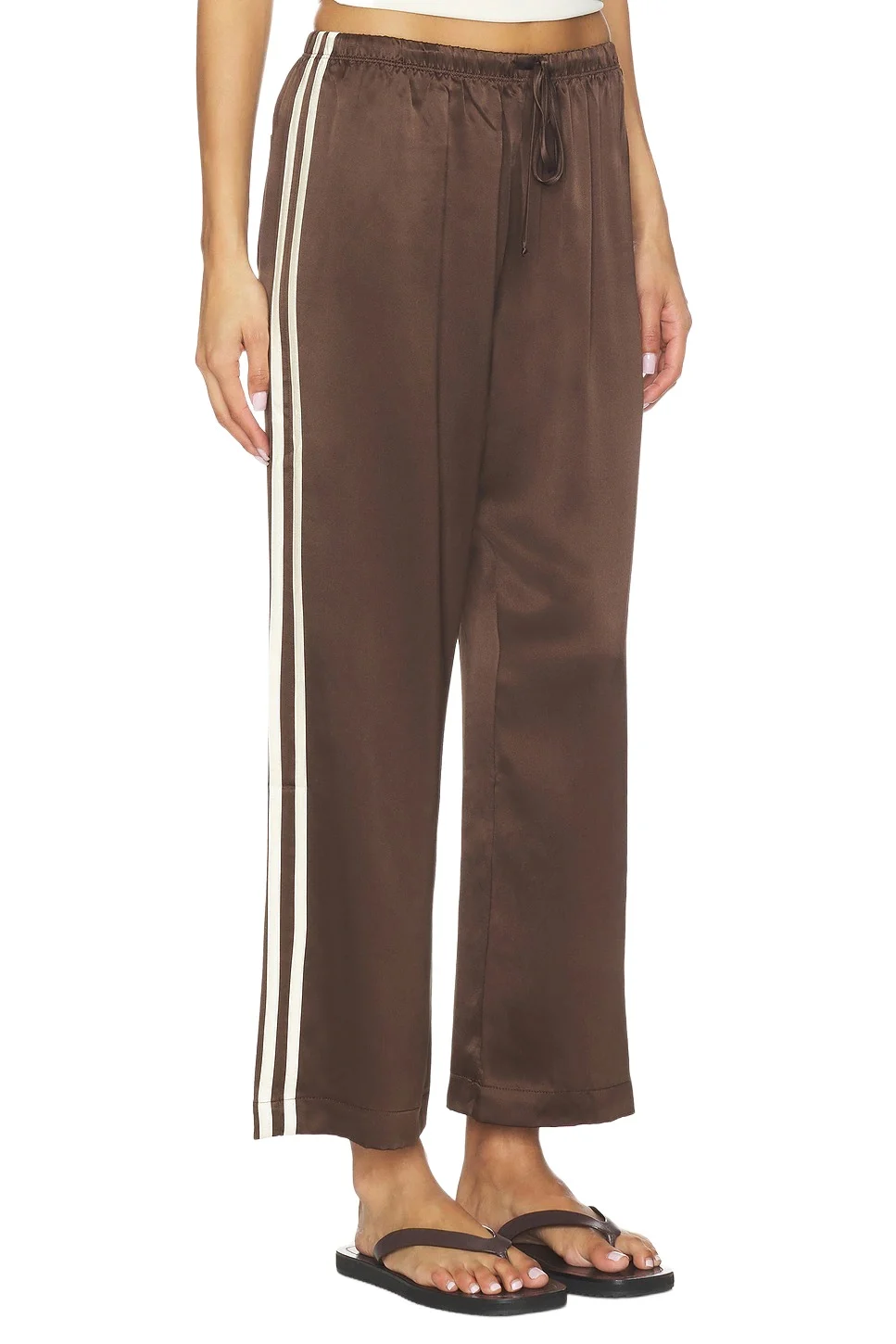 The Silk Stripe Crop Pant