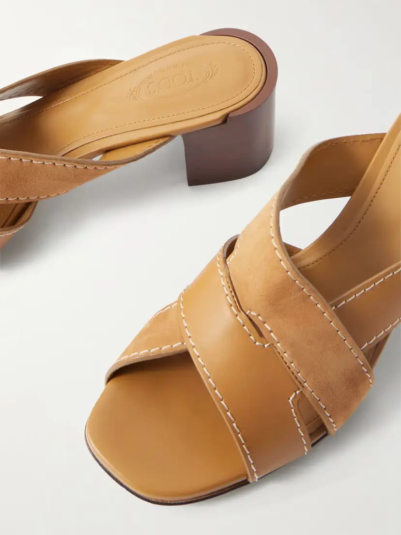 Tod's Suede And Leather Mules | Thumbnail 5
