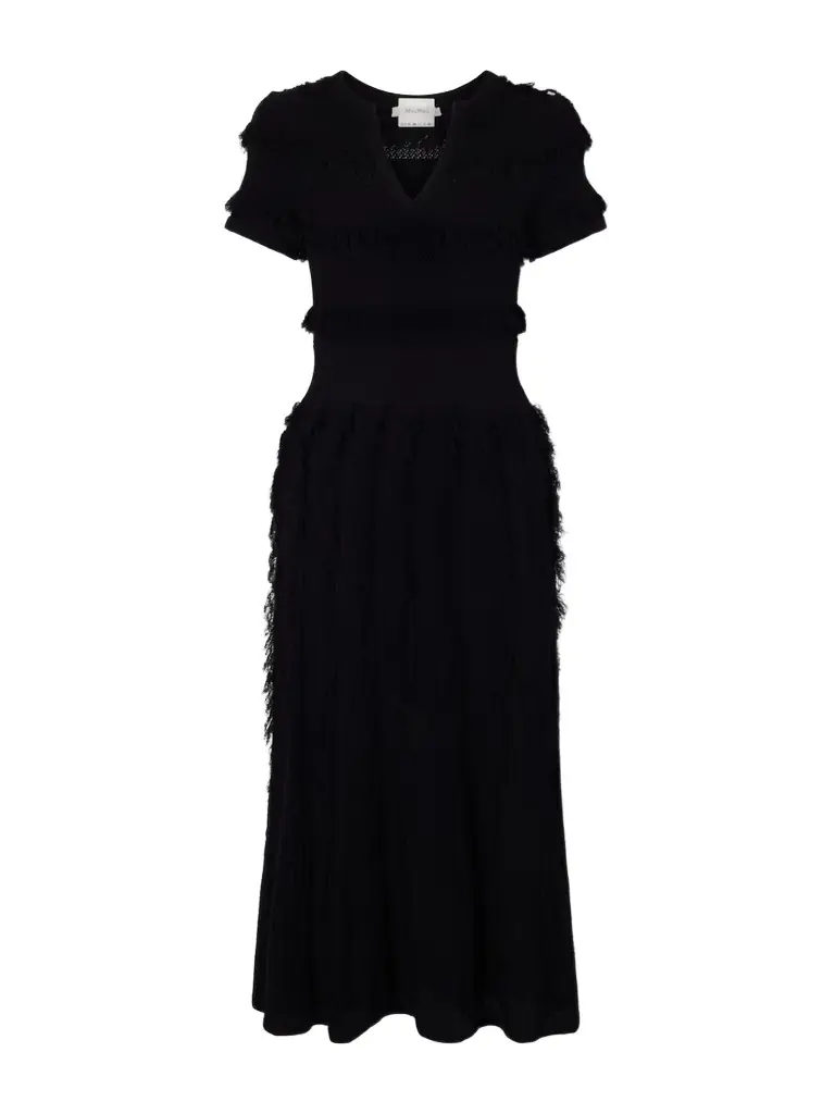Max Mara Grazia Fringed Knitted Midi Dress | Image 1 Max Mara Grazia Fringed Knitted Midi Dress | Image 1