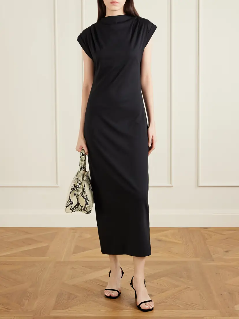 Anine Bing Alix Cotton-blend Midi Dress | Thumbnail 2 Anine Bing Alix Cotton-blend Midi Dress | Thumbnail 2