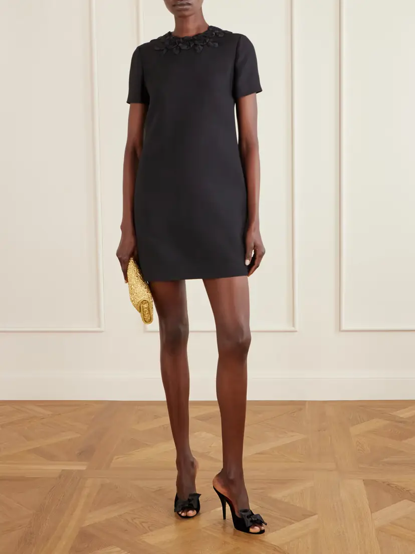 Valentino Garavani Marie 105 Bow-embellished Satin-trimmed Velvet Mules | Thumbnail 4