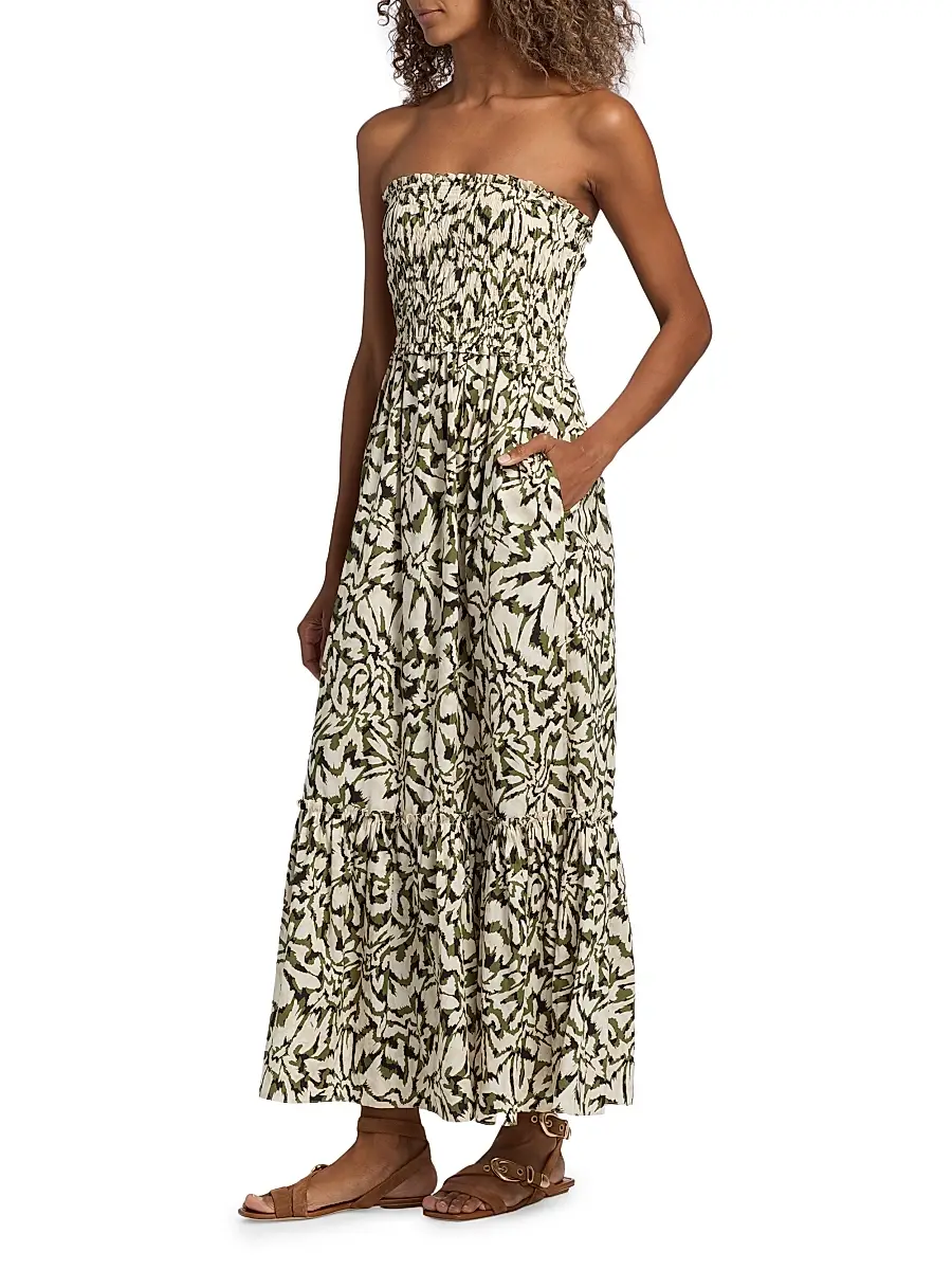 Misa Los Angeles Women's Sanya Floral Smocked Maxi Dress | Thumbnail 4 Misa Los Angeles Women's Sanya Floral Smocked Maxi Dress | Thumbnail 4