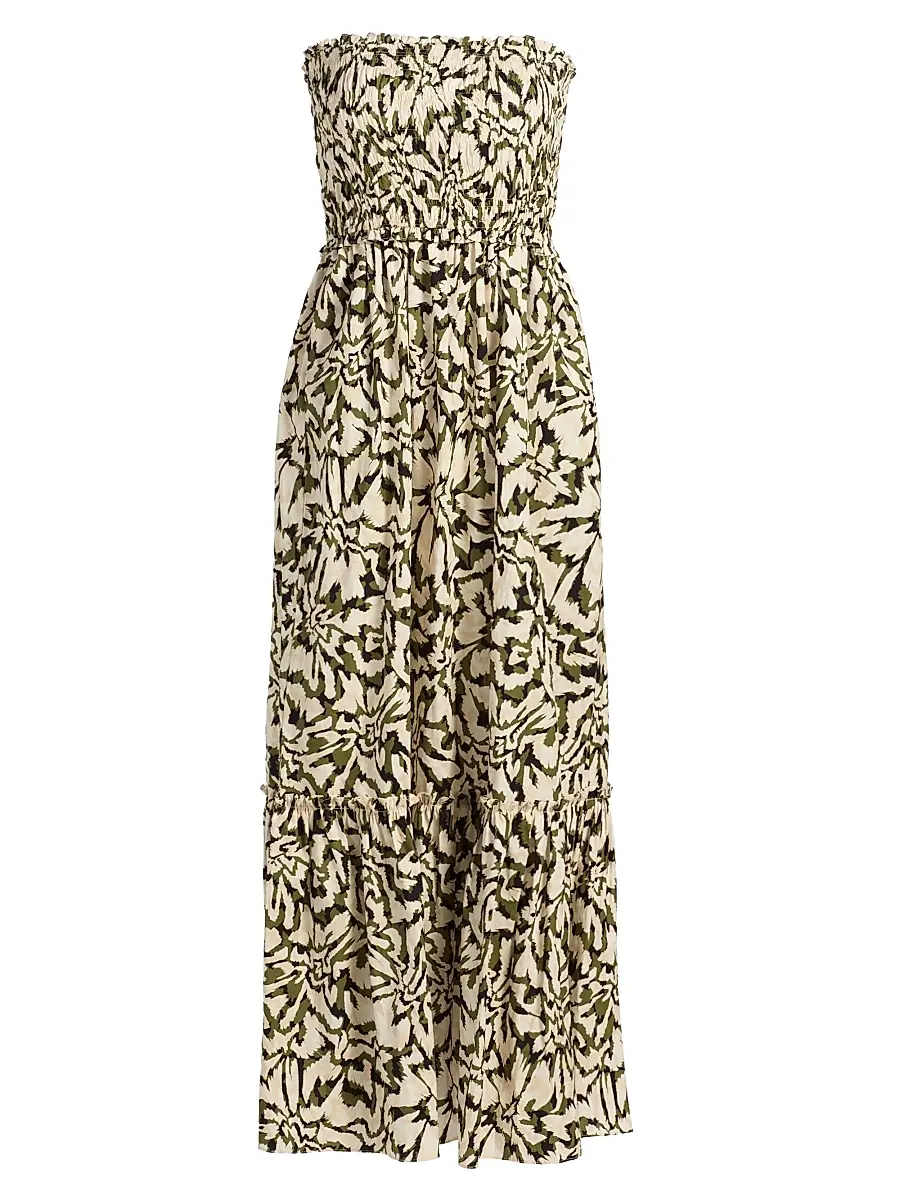 MISA Los Angeles Women's Sanya Floral Smocked Maxi Dress - Abstract Floraburst | Image 1 MISA Los Angeles Women's Sanya Floral Smocked Maxi Dress - Abstract Floraburst | Image 1