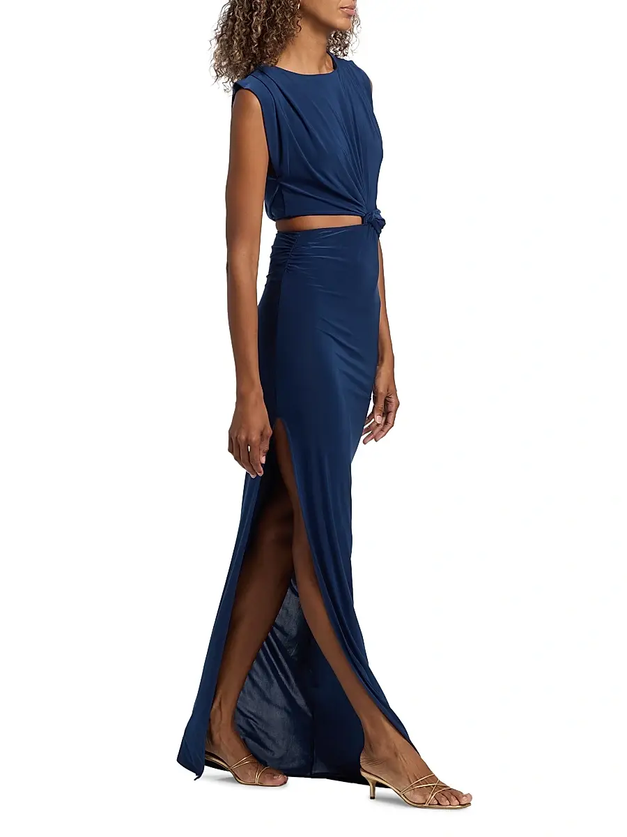 Misa Los Angeles Women's Yvette Draped Cut-Out Maxi Dress | Thumbnail 2 Misa Los Angeles Women's Yvette Draped Cut-Out Maxi Dress | Thumbnail 2