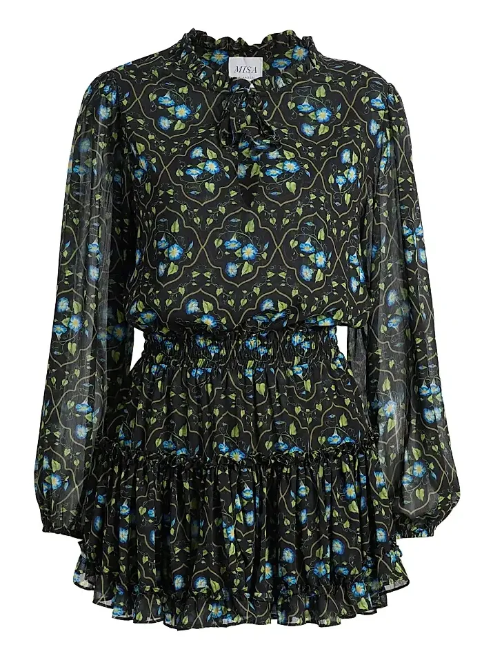 Women's Lorena Floral Chiffon Ruffle Minidress Women's Lorena Floral Chiffon Ruffle Minidress