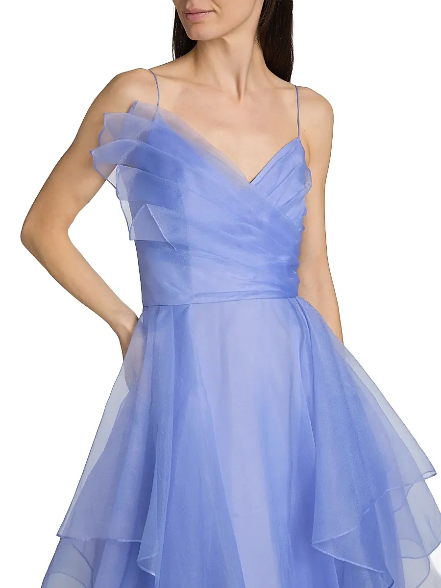 THEIA Women's Adessia Strapless Tiered Gown | Thumbnail 6 THEIA Women's Adessia Strapless Tiered Gown | Thumbnail 6