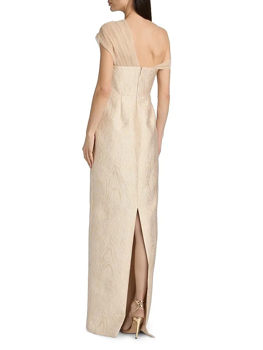 THEIA Women's Zara Draped Shawl Column Dress | Thumbnail 5 THEIA Women's Zara Draped Shawl Column Dress | Thumbnail 5