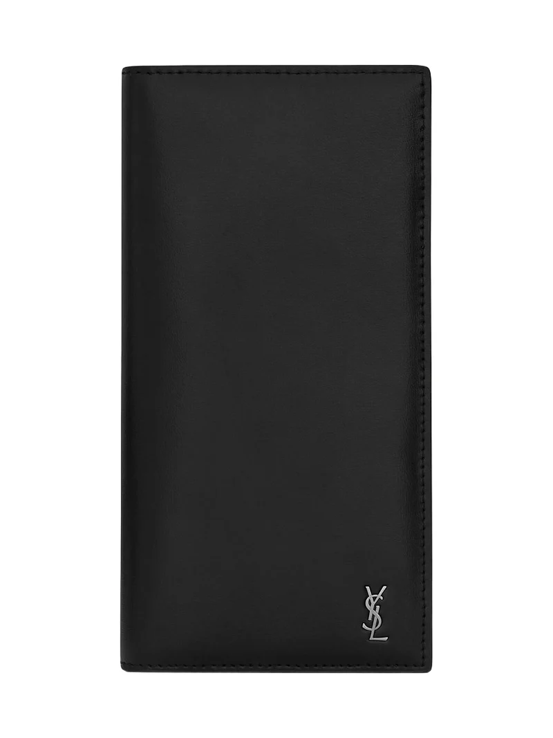 Men's Tiny Cassandre Continental Wallet in Matte Leather - Black Men's Tiny Cassandre Continental Wallet in Matte Leather - Black