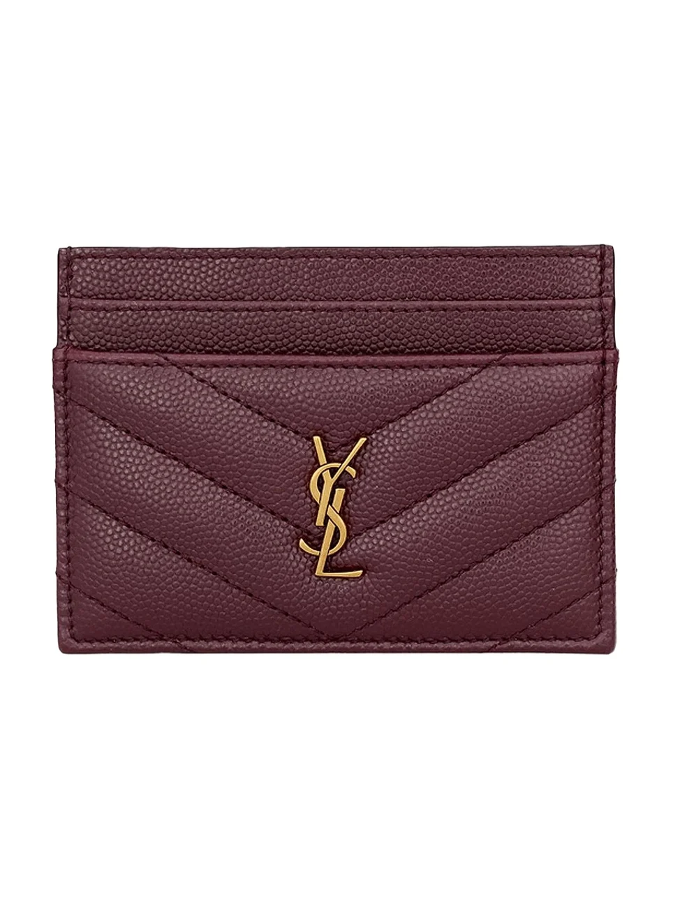 Women's Grain De Poudre Leather Cassandre Card Case Women's Grain De Poudre Leather Cassandre Card Case