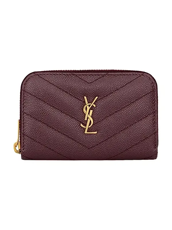 Women's Grain De Poudre Leather Cassandre Change Purse Women's Grain De Poudre Leather Cassandre Change Purse