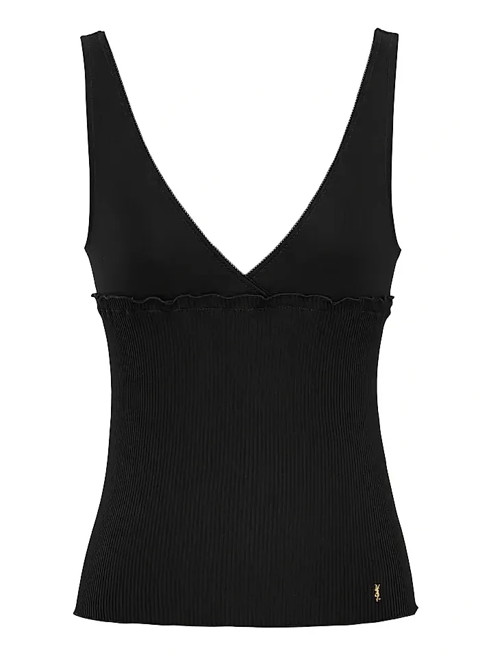 Women's Cassandre Tank Top in Ribbed Silk Jersey