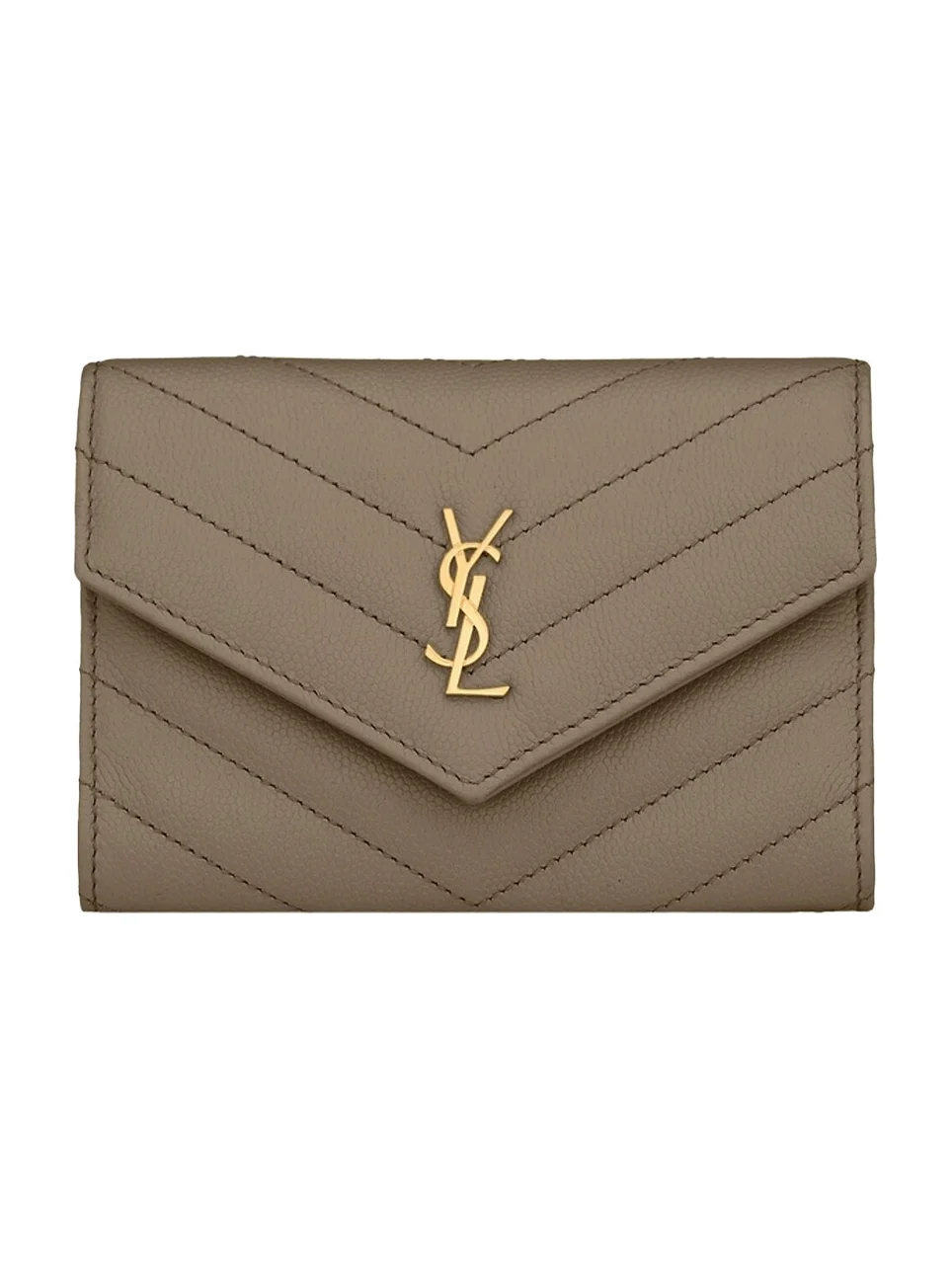Saint Laurent Women's Grain De Poudre Leather Cassandre Wallet