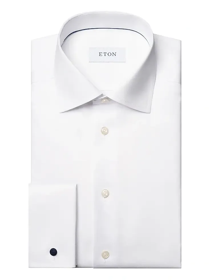 Eton Men's Contemporary-Fit French-Cuff Twill Shirt