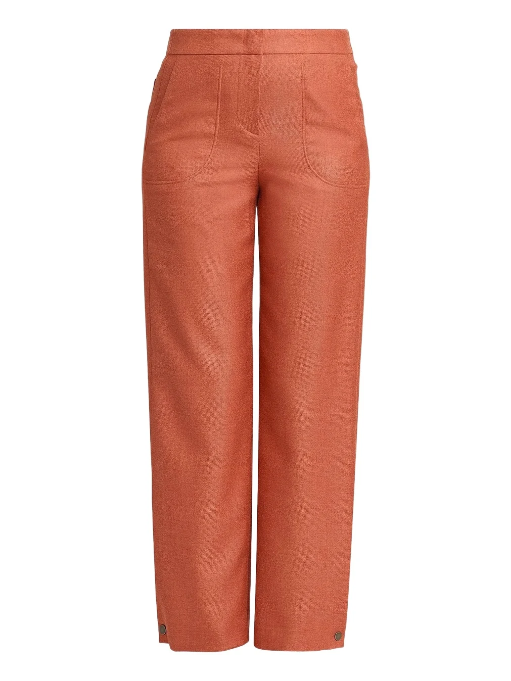 Giorgio Armani Women's Silk-Wool Straight-Leg Trousers