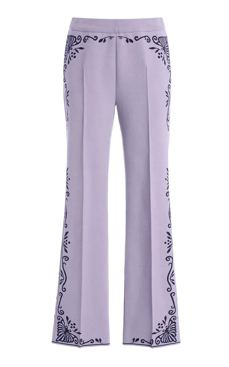 HIGH SPORT Scroll Cotton-Blend Cropped Flared Pants | Thumbnail 3
