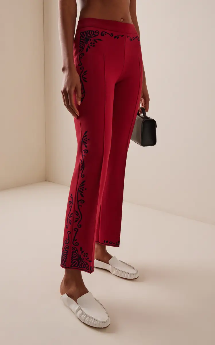 HIGH SPORT Scroll Cotton-Blend Cropped Flared Pants | Thumbnail 5