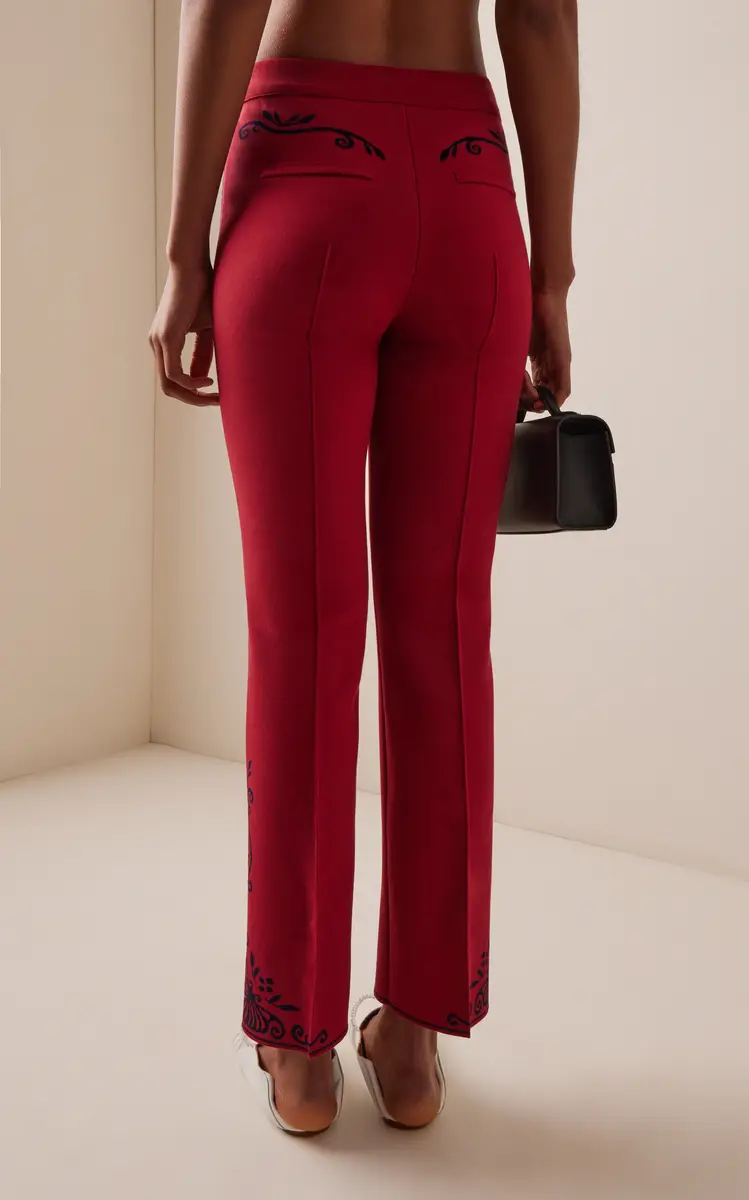 HIGH SPORT Scroll Cotton-Blend Cropped Flared Pants | Thumbnail 6