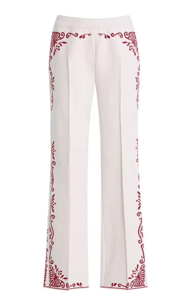 HIGH SPORT Scroll Cotton-Blend Cropped Flared Pants | Thumbnail 9