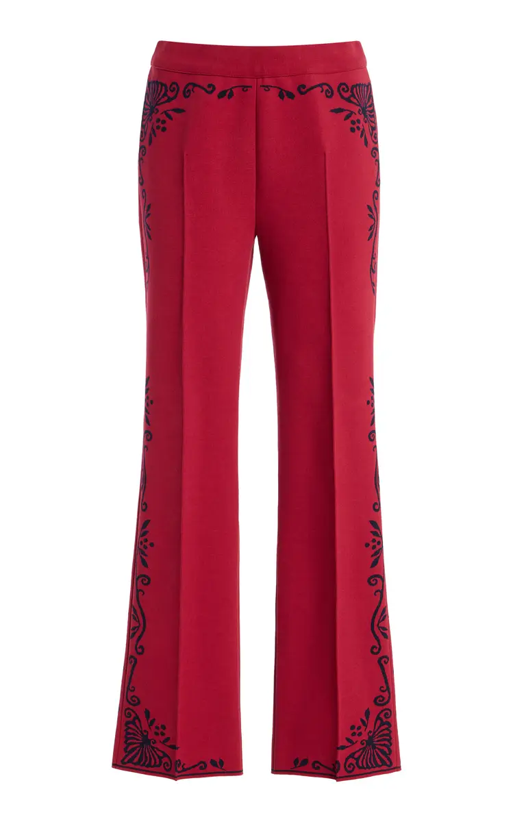 High Sport Scroll Cotton-Blend Cropped Flared Pants | Image 1 High Sport Scroll Cotton-Blend Cropped Flared Pants | Image 1