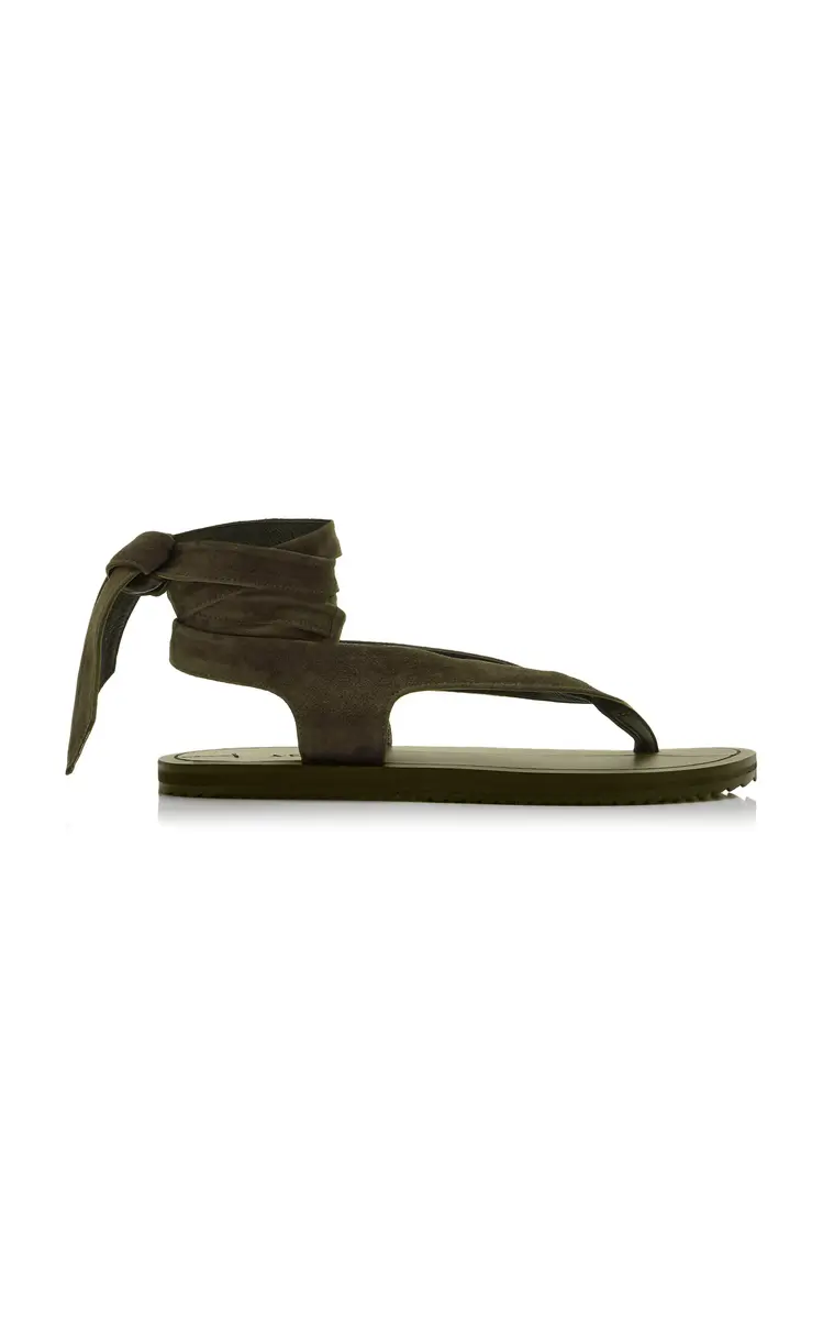 A Emery Elmer Lace-Up Suede Sandals | Image 1 A Emery Elmer Lace-Up Suede Sandals | Image 1