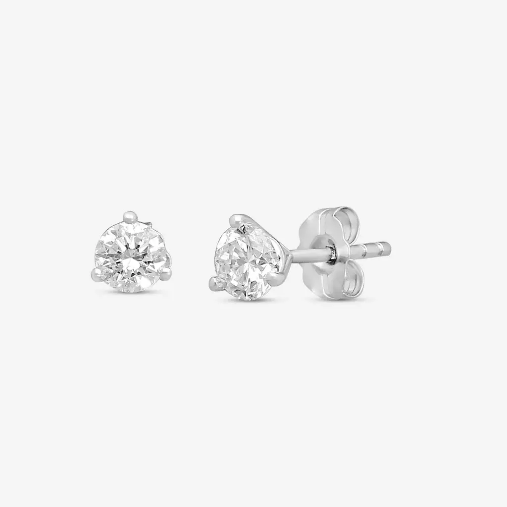 Ina Mar Ina Mar 14K White Gold 0.75 ctw Round Diamond Martini Stud Earrings ST1001D-FW-075F - 14K White Gold / by The Solist | Thumbnail 2 Ina Mar Ina Mar 14K White Gold 0.75 ctw Round Diamond Martini Stud Earrings ST1001D-FW-075F - 14K White Gold / by The Solist | Thumbnail 2