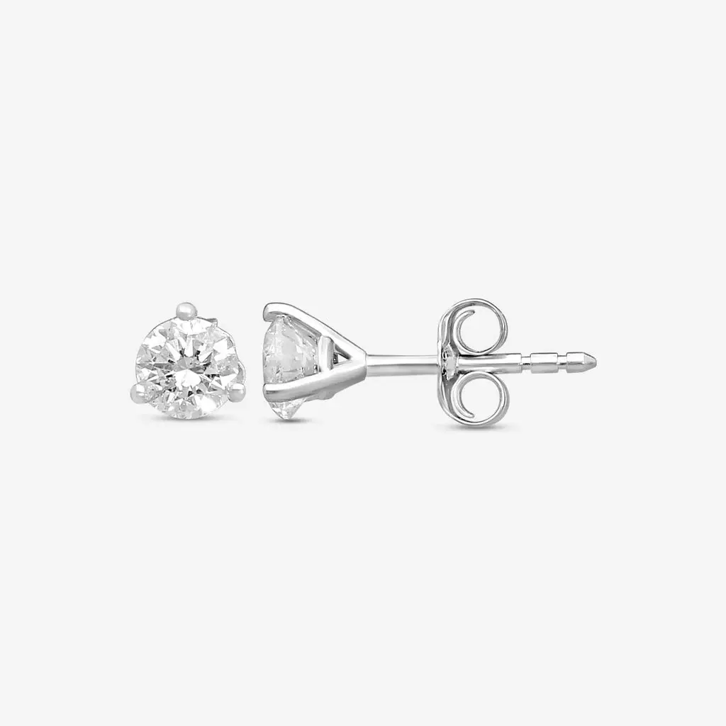 Ina Mar Ina Mar 14K White Gold 0.75 ctw Round Diamond Martini Stud Earrings ST1001D-FW-075F - 14K White Gold / by The Solist | Thumbnail 3 Ina Mar Ina Mar 14K White Gold 0.75 ctw Round Diamond Martini Stud Earrings ST1001D-FW-075F - 14K White Gold / by The Solist | Thumbnail 3