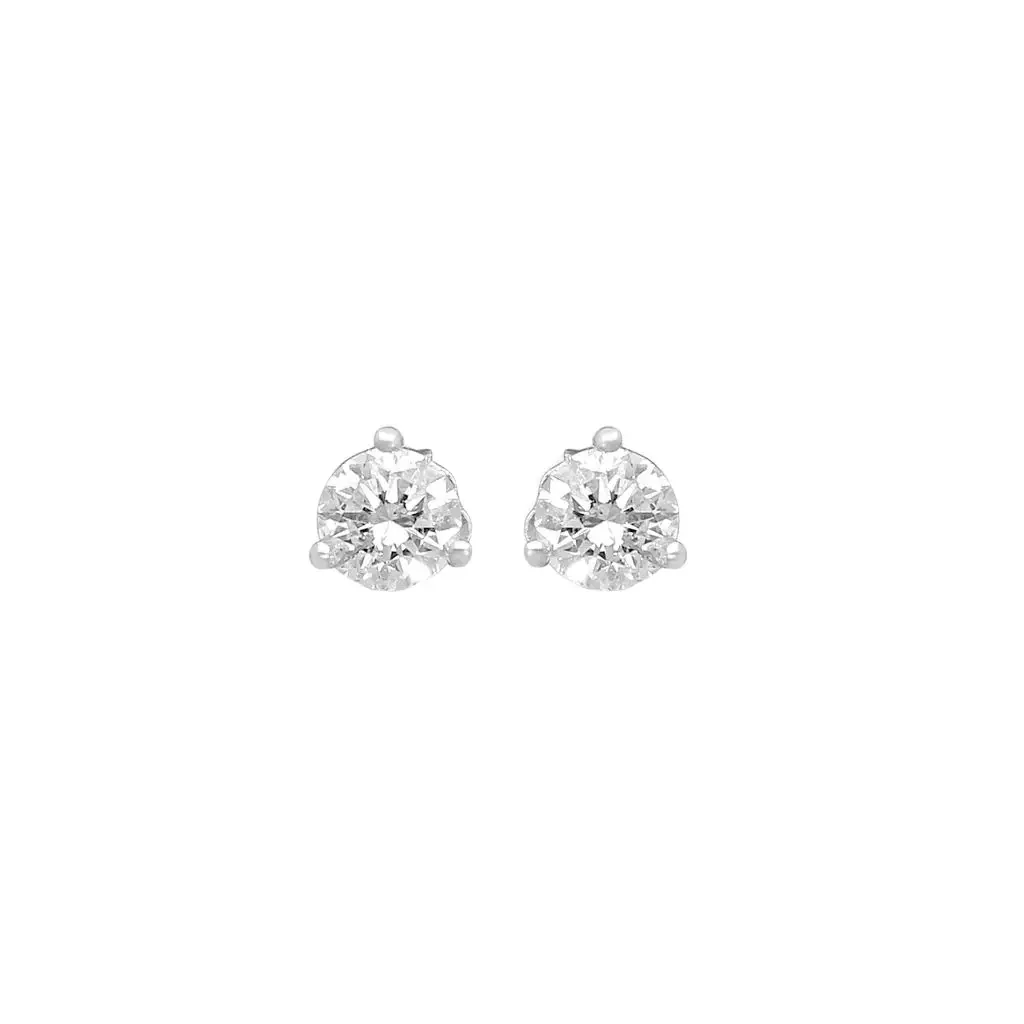 Ina Mar Ina Mar 14K White Gold 0.75 ctw Round Diamond Martini Stud Earrings ST1001D-FW-075F - 14K White Gold / by The Solist