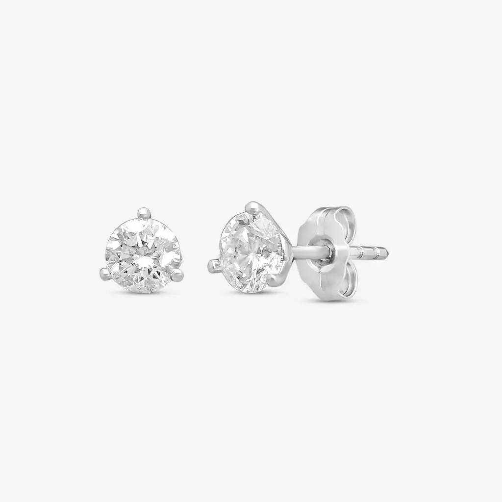 Ina Mar Ina Mar 14K White Gold 1.00 ctw Round Diamond Martini Stud Earrings ST1001D-FW-100F - 14K White Gold / by The Solist | Thumbnail 2 Ina Mar Ina Mar 14K White Gold 1.00 ctw Round Diamond Martini Stud Earrings ST1001D-FW-100F - 14K White Gold / by The Solist | Thumbnail 2