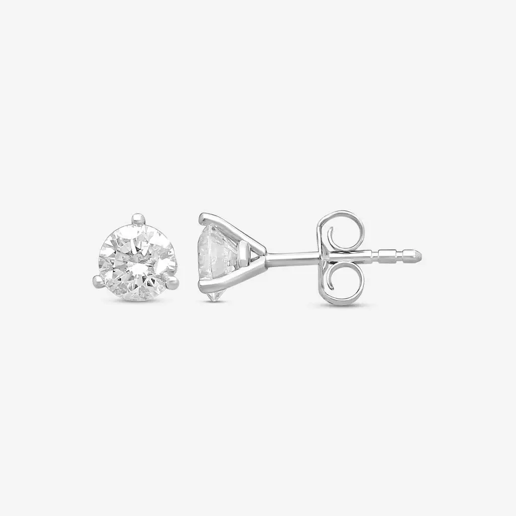 Ina Mar Ina Mar 14K White Gold 1.00 ctw Round Diamond Martini Stud Earrings ST1001D-FW-100F - 14K White Gold / by The Solist | Thumbnail 3 Ina Mar Ina Mar 14K White Gold 1.00 ctw Round Diamond Martini Stud Earrings ST1001D-FW-100F - 14K White Gold / by The Solist | Thumbnail 3