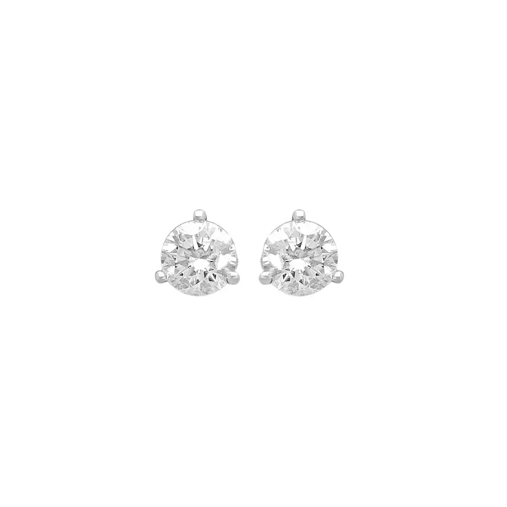 Ina Mar Ina Mar 14K White Gold 1.00 ctw Round Diamond Martini Stud Earrings ST1001D-FW-100F - 14K White Gold / by The Solist