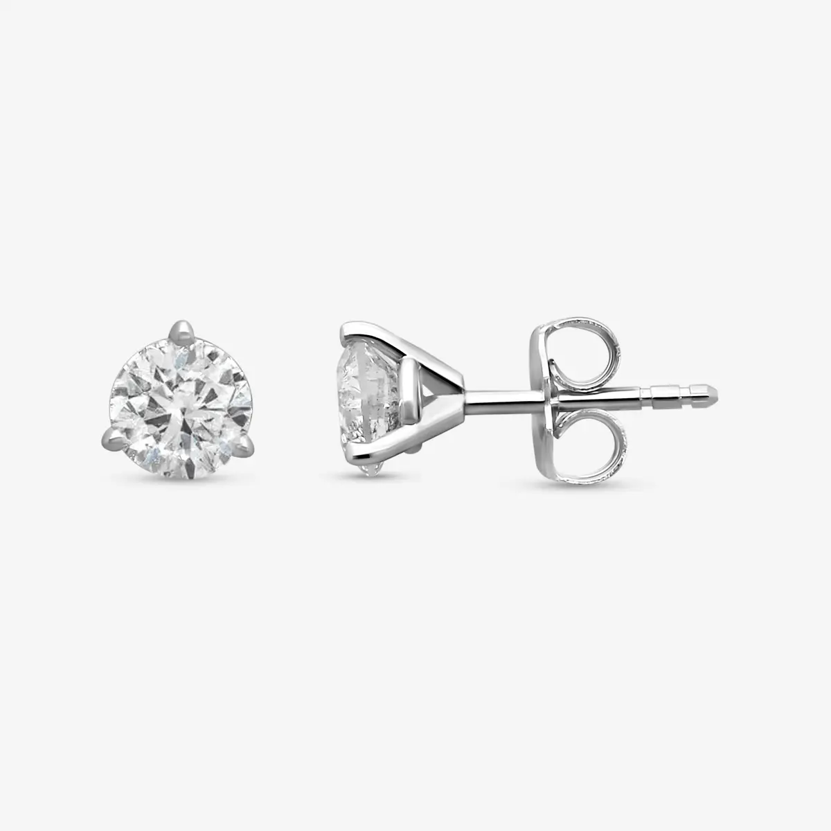 Ina Mar Ina Mar 14K White Gold 1.25 ctw Round Diamond Martini Stud Earrings ST1001D-FW-125F - 14K White Gold / by The Solist | Thumbnail 3 Ina Mar Ina Mar 14K White Gold 1.25 ctw Round Diamond Martini Stud Earrings ST1001D-FW-125F - 14K White Gold / by The Solist | Thumbnail 3