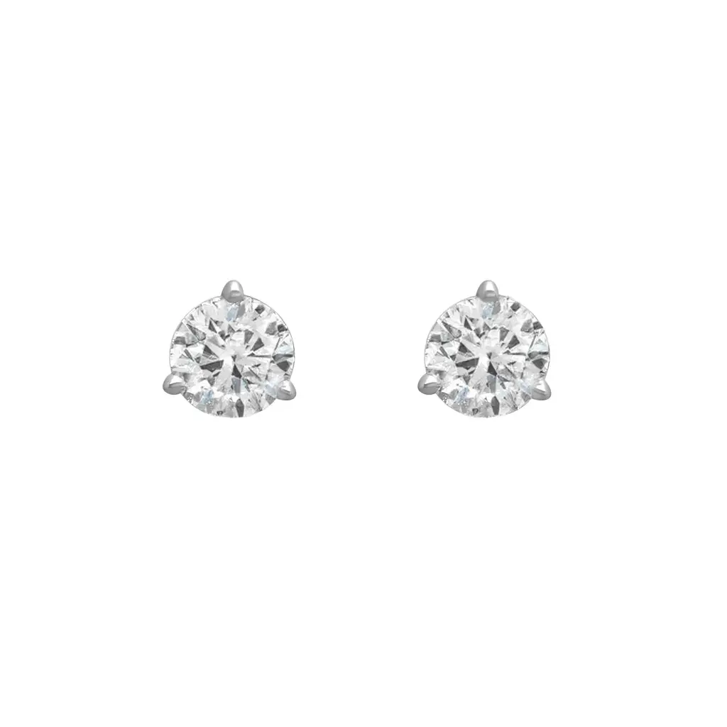 Ina Mar Ina Mar 14K White Gold 1.25 ctw Round Diamond Martini Stud Earrings ST1001D-FW-125F - 14K White Gold / by The Solist