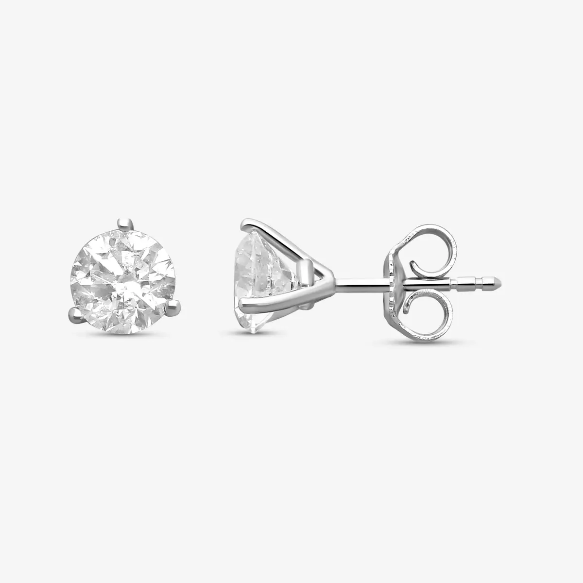 Ina Mar Ina Mar 14K White Gold 2.00 ctw Round Diamond Martini Stud Earrings ST1001D-FW-200F - 14K White Gold / by The Solist | Thumbnail 2 Ina Mar Ina Mar 14K White Gold 2.00 ctw Round Diamond Martini Stud Earrings ST1001D-FW-200F - 14K White Gold / by The Solist | Thumbnail 2